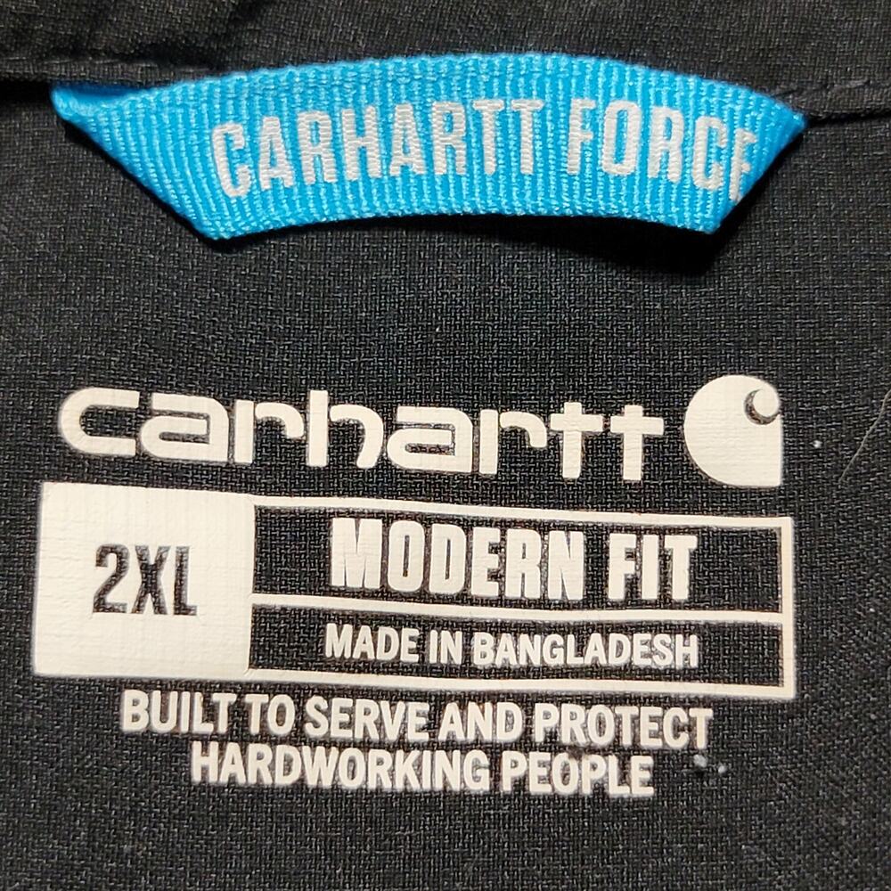 2 Pc Carhartt Black Scrub Set Modern Fit - Size 2XL - Picture 8 of 9